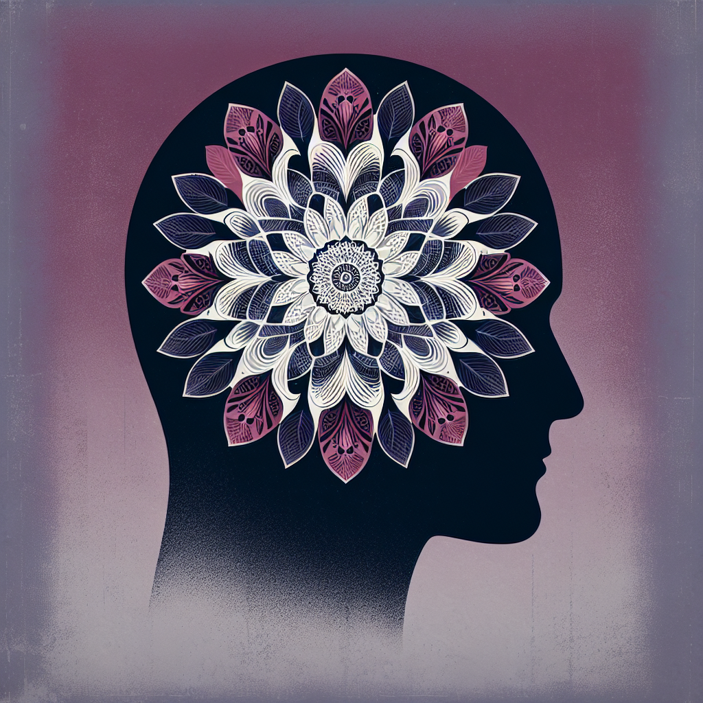 Silhouette with a mandala symbolizing Jungian psychology